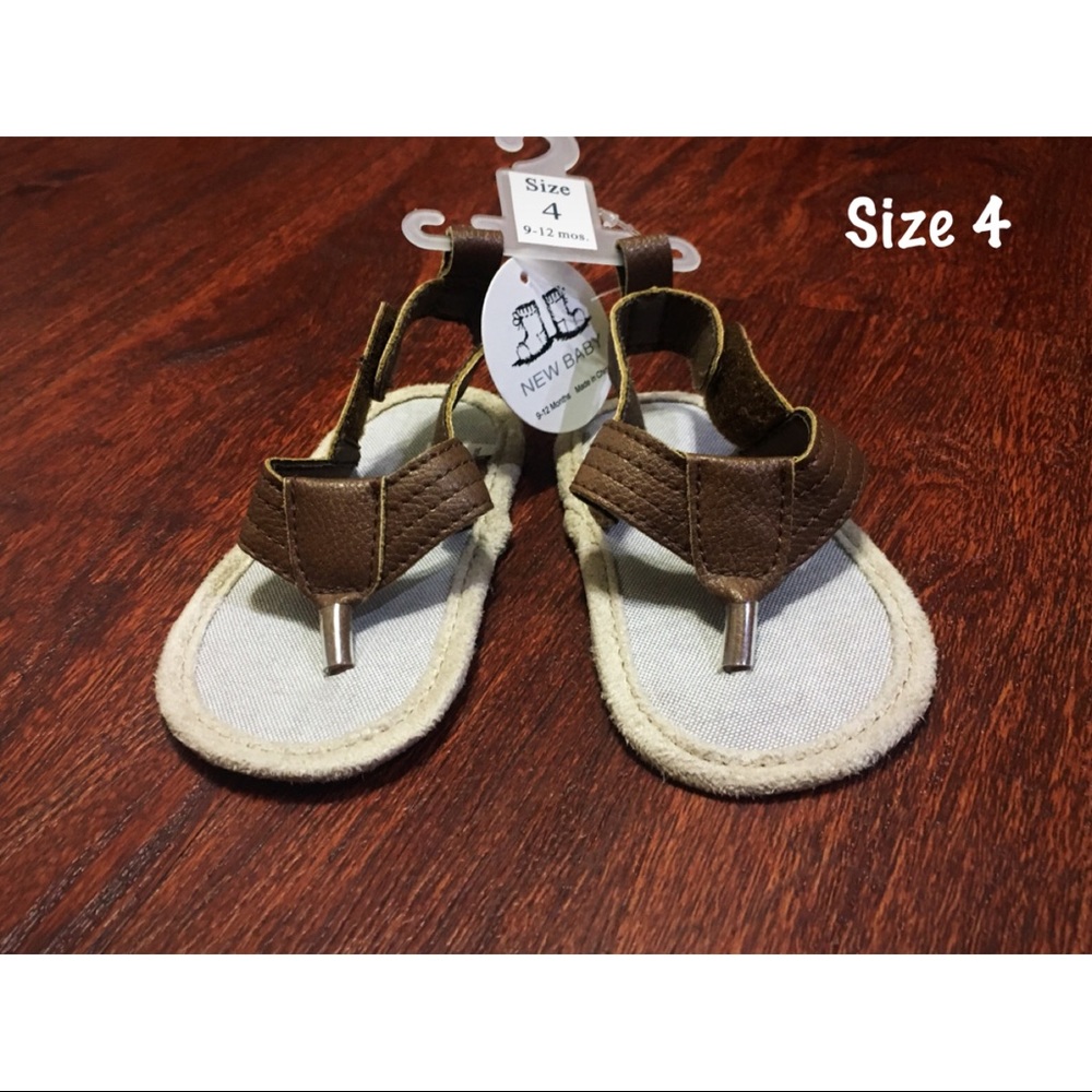 🚫SOLD🚫 NWT Size 4/ 9M-12M Tan Soft Sole Sandals